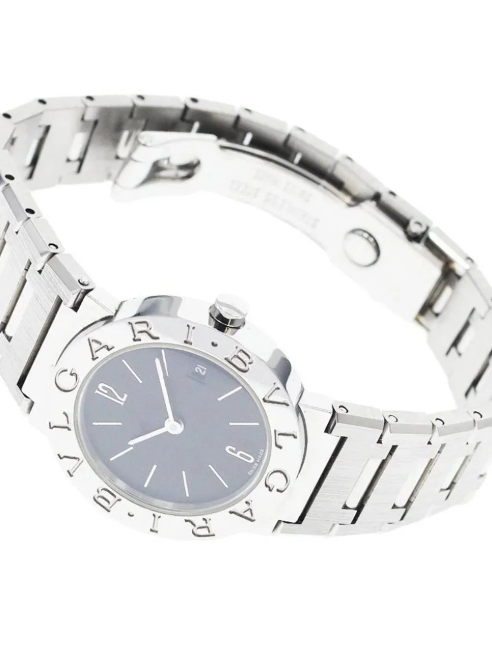 BVLGARI BVLGARIBVLGARI BB26SS Date Black Dial Quartz Ladies Watch